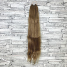 Накладний хвіст світло-русявий прямий No8 на гумці шиньйон термос штучний рівний