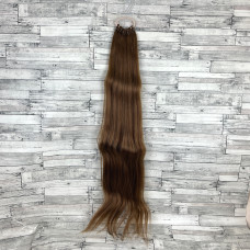 Накладний хвіст русявий прямий No10 на гумці шиньйон термос штучний рівний