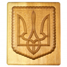 Пряма дошка Герб України прямокутний деревяний розмір 16 * 14 * 2 cм. Форма для формування пряників