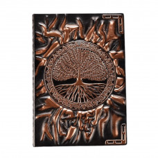 Блокнот Древо життя чорний тиснення золоте ретро-блокнот зі штучної шкіри розмір 21,5*14,5 см