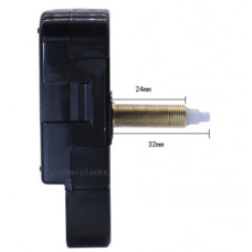 Годинниковий механізм із вушком різі 24 мм шток 32 мм стрілки до комплекту не входять