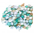 Набір шматочків мозаїки камінці мікс білий блакитний 200гр 150-170 шт декоративні каміння для декору