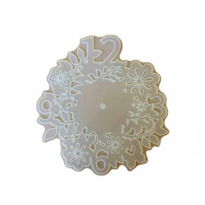 Форма молд для створення годинника з епоксидної смоли Квіти 32 см