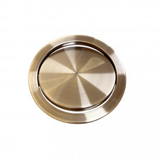 Система під відро для сміття колір свытла бронза 205 мм кругла в стільницю люк, що обертається з неіржавкої сталі, врізне