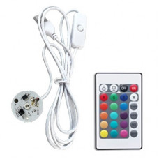 Підсвітка коло 31 мм RGB різнобарвне світло USB 5 В з вимикачем і пультом