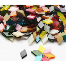 Набір шматочків мозаїки слюда форма РОМБ колір мікс різнокольоровий 200гр, 360 штук розмір 10*16*2,7мм