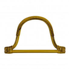 Ручка для сумки D-подібна із плетеного ротанга 16,5*8,7 см коричнева