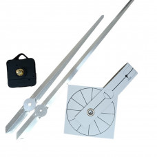 Настінний годинниковий механізм стрілки 40*30 см колір срібло набір зроби сам (з утримувачем або без утримувача)