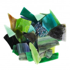 Набір шматочків мозаїки слюда неправильної форми колір мікс Зелений