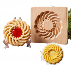 Прянична дошка у формі печива Курабє з джемом розмір 8*8*1 см