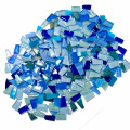 Набір шматочків мозаїки скло неправильної форми 250 грам кольор Синій мікс  2793