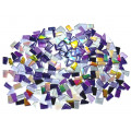 Набір шматочків мозаїки скло неправильної форми 250 грам кольору Фіолетовий мікс