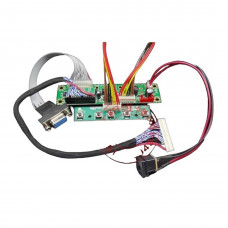 Універсальний контролер скалер монітора комплект MT561 + кабель fix30p dual 8 + VGA + DC + кнопки