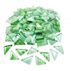 Набір шматочків мозаїки Трикутної форми мікс зелений смужку 200 гр 130-140 шт товщина 4 мм