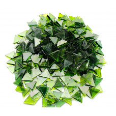 Набір шматочків мозаїки слюда форма ТРИКУТНИК 200 грам 240 шт колір Зелений