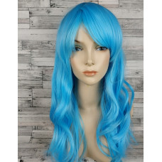 Перука блакитний прямий 60см штучні волосся аніме, косплей cosplay