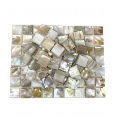 Мозаичные плитки из перламутра. Кусочки натуральных ракушек темні 20*20 мм на двустороннем скотче.