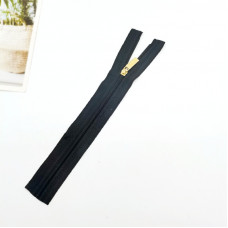 Блискавка для сумки вшита в основу 20 см колір чорний