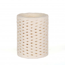 Пряжа рафія для вязання 3.5 мм молочний колір для вязання сумок