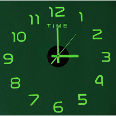 Настінний годинник світний у темряві з арабськими цифрами колір салатовий diy зроби сам 40 см