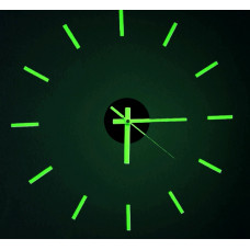 Настінний годинник світний у темряві зі штрихами колір салатовий diy зроби сам 40 см