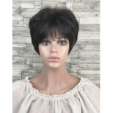 Перука темно коричнева коротка коротка стрижка жіноча для жінок для щоденного носіння Hivision