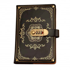 Блокнот Щоденник чорний з малюнком з кодовим замком Rainbow Style-Metal 212*145*25 мм