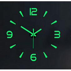 Настінний годинник, світиться у темряві цифри та штрихи колір салатовий diy зроби сам 40 см