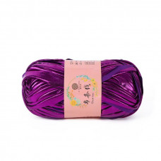 Пряжа трикотажна металік колір Фіолетовий 100 грам 25 м