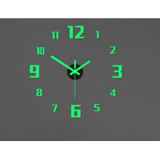 Настінний годинник світний у темряві цифри арабські колір салатовий diy зроби сам 40 см