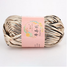 Пряжа трикотажна металік колір Світло-золотий 100 грам 25 м