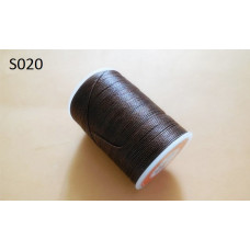 Нитка вощена для шиття по шкірі 0,45 мм S020 148 м темно-коричневий колір Galaces нитка