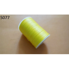 Нитка вощена для шиття по шкірі 0,45 мм S077 148 м жовтий колір Galaces кругла нитка
