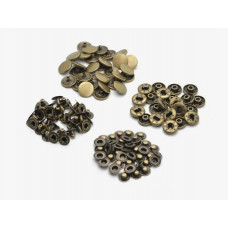 Кнопка 15 мм 831  альфа 50 штук бронза