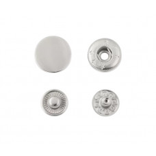 Кнопка 15 мм 501  колір срібло 10 шт.