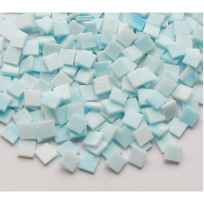 Набір шматочків мозаїки слюда форма квадрат 200 грам 1*1 см 280 штук колір Світло-блакитний