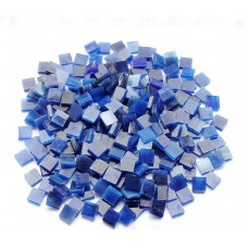 Набір шматочків мозаїки слюда форма квадрат 200 грам 1*1 см 280 штук колір Темно-синій