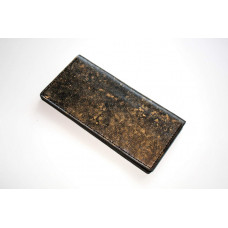 Кошелек_кожанный мраморный_темный