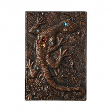 Блокнот із малюнком ящірки колір червона бронза ретро-блокнот зі штучної шкіри розмір 21,5*14,5 см