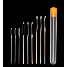 Набір голок 9 штук для прошивки шкіри 3 розмірів з великим вушком товсті