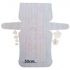 Канва для сумки пластикова круглими вушками + квіти, серце розмір сумки 28*15,5см для створення сумок основа