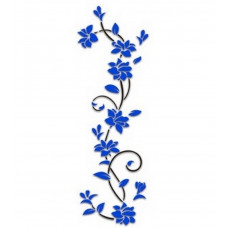 Стікери наклейки на стіну з акрилу квіти червоні сині розмір 100*30 см