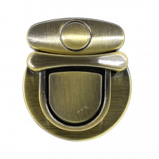 Замок для сумки клямка 35 мм колір бронза