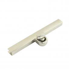 Замок для сумки поворотний із планкою 95*24 мм колір срібло