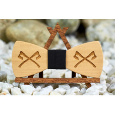 Краватка метелик гравірування Сокири на шию під сорочки чоловічі