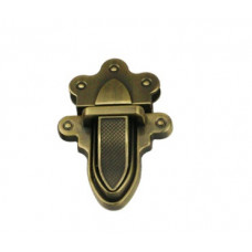 Замок для сумки клямка 57*33 мм колір бронза