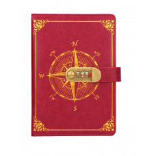 Блокнот Щоденник із кодовим замком червоний 212*148мм