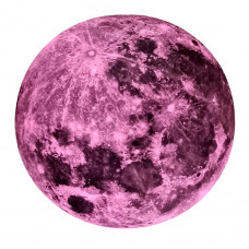 Наклейка Місяць Рожевий світиться в темряві 50 см.