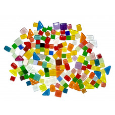 Набір шматочків мозаїки камінці мікс Різнокольоровий 200 гр 150-170 шт декоративні каміння для декору