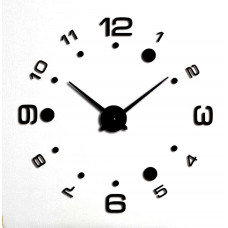 Настінний обємний 3D годинник великий 120см з арабськими цифрами + кола колір чорний diy зроби сам